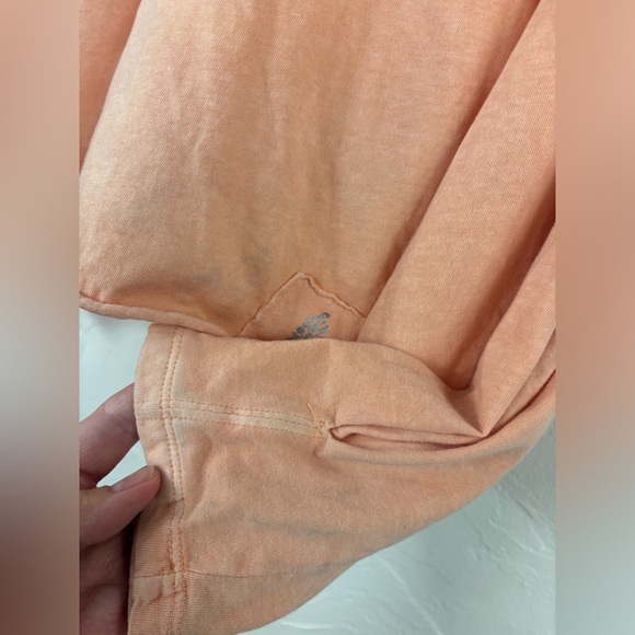 FREE PEOPLE MOVEMENT Orange Cropped Top Long Sleeve Shirt Inspire Tee Crew Neck - Picture 10 of 16
